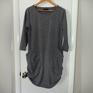 Betabrand 3/4 Sleeve Gray Convertible Tunic Pull Over Dress - Size XL